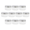 10pcs Empty Cosmetic Pots Lip Balm Container Jar Aluminum Cap Tins  100ml