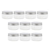 10pcs Empty Cosmetic Pots Lip Balm Container Jar Aluminum Cap Tins  100ml