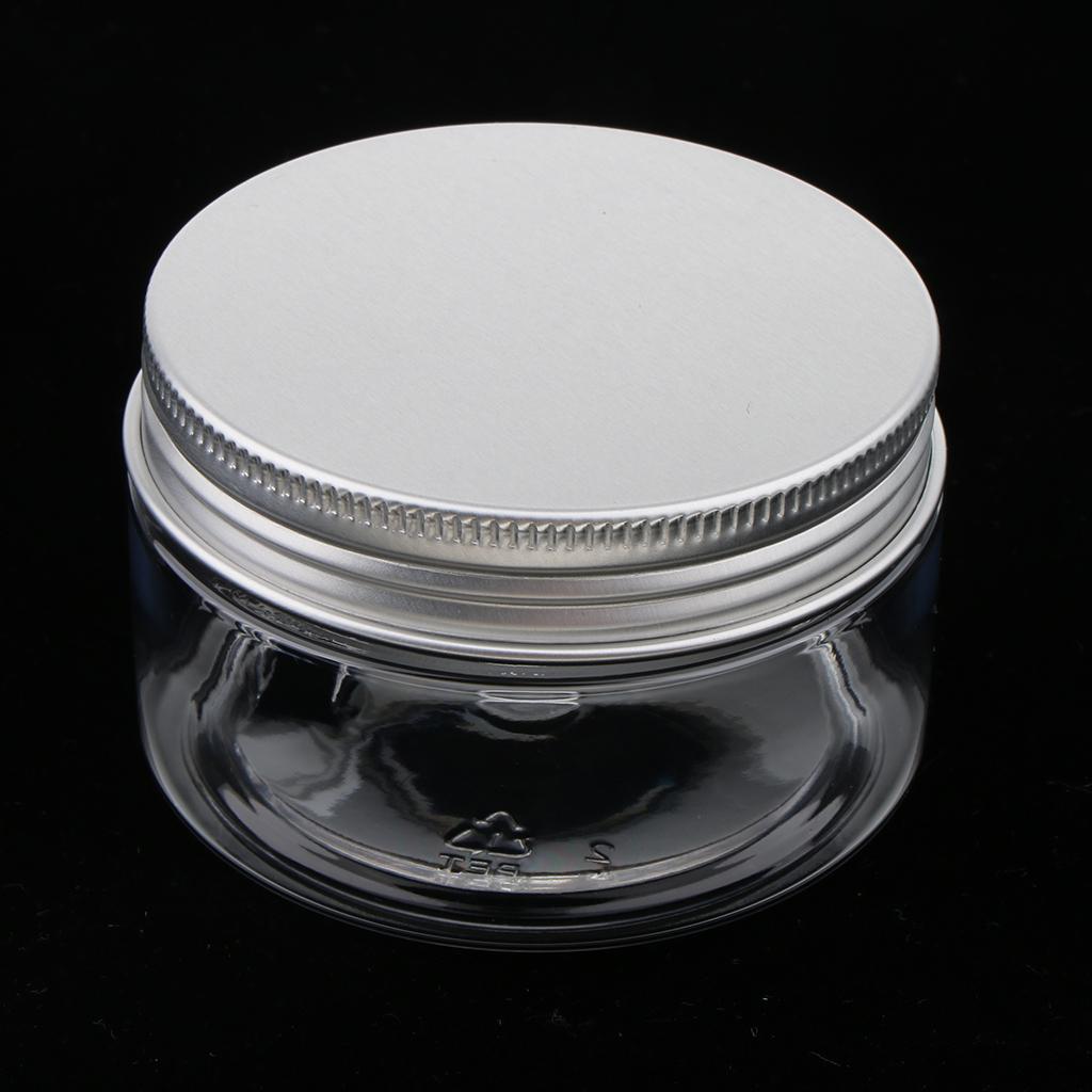 10pcs Empty Cosmetic Pots Lip Balm Container Jar Aluminum Cap Tins  100ml