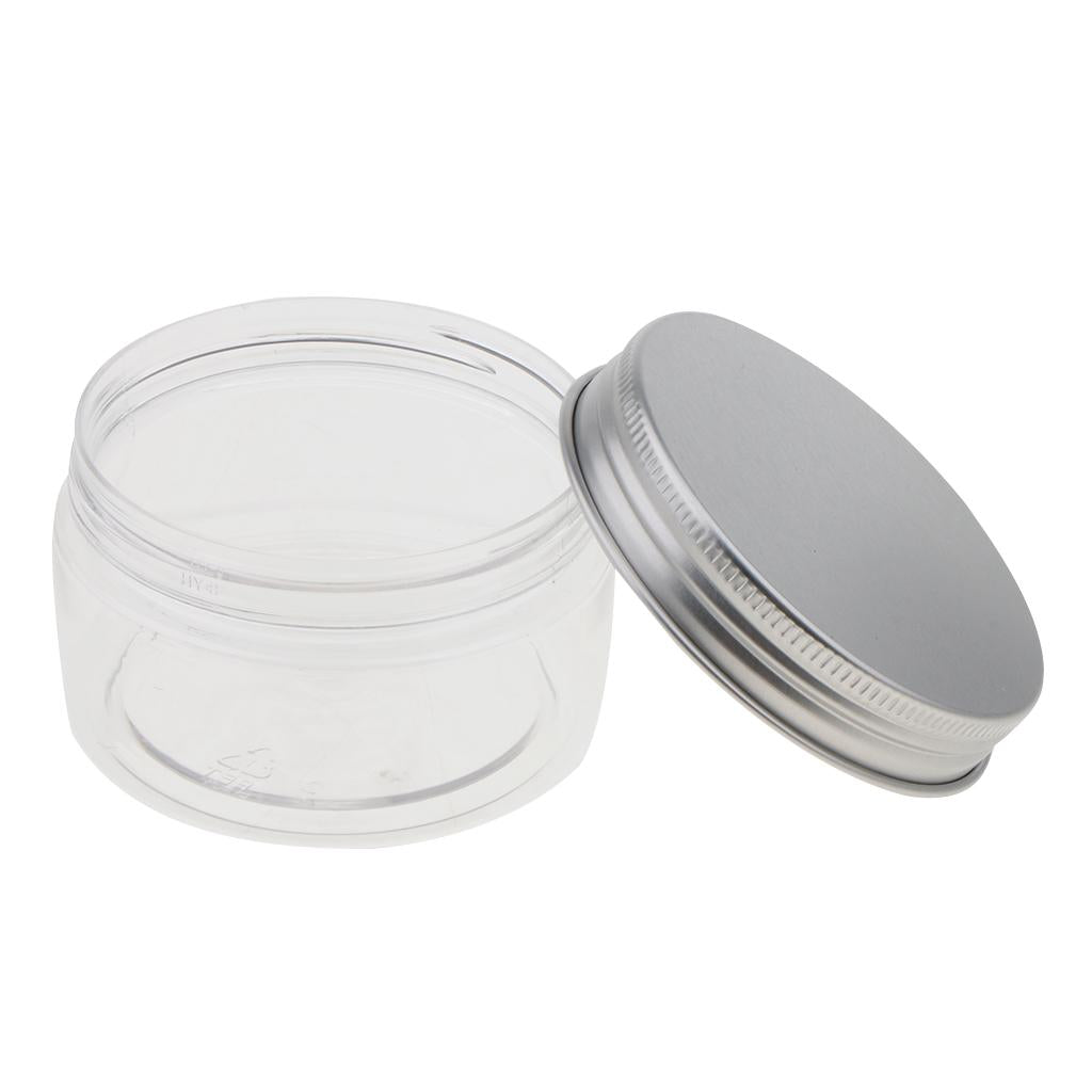 10pcs Empty Cosmetic Pots Lip Balm Container Jar Aluminum Cap Tins  100ml