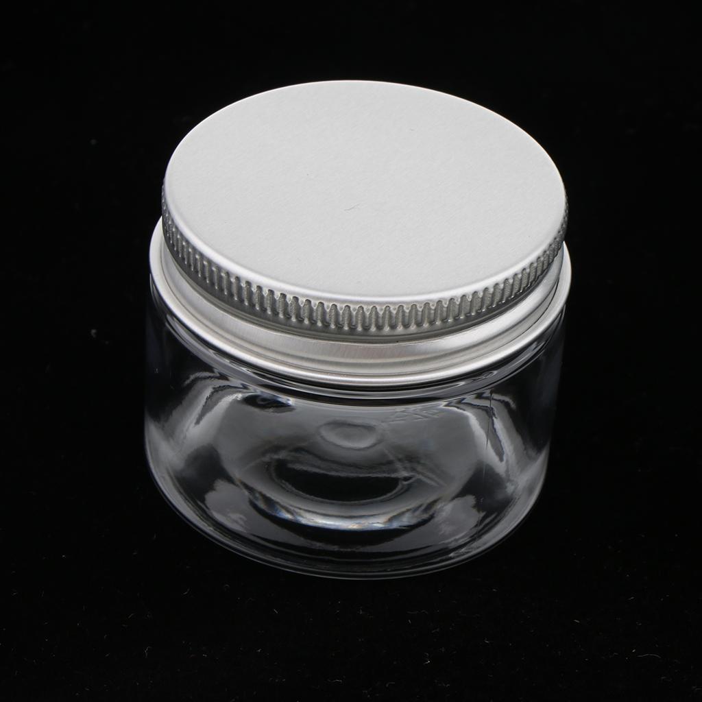 10pcs Empty Cosmetic Pots Lip Balm Container Jar Aluminum Cap Tins  40ml