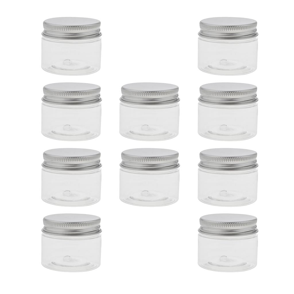 10pcs Empty Cosmetic Pots Lip Balm Container Jar Aluminum Cap Tins  40ml