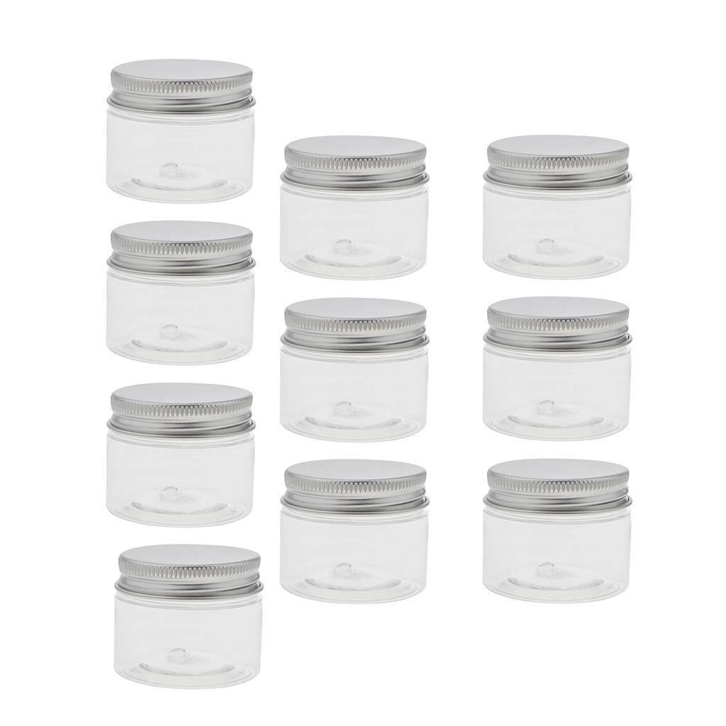 10pcs Empty Cosmetic Pots Lip Balm Container Jar Aluminum Cap Tins  40ml