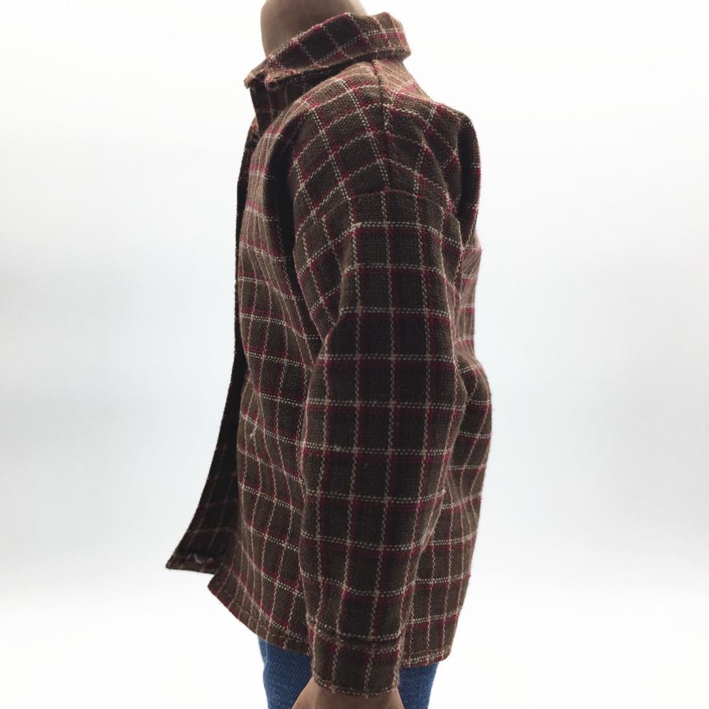 1/6 Scale Male Plaid Shirt Clothes Clothing for 12" Action Figure Brown