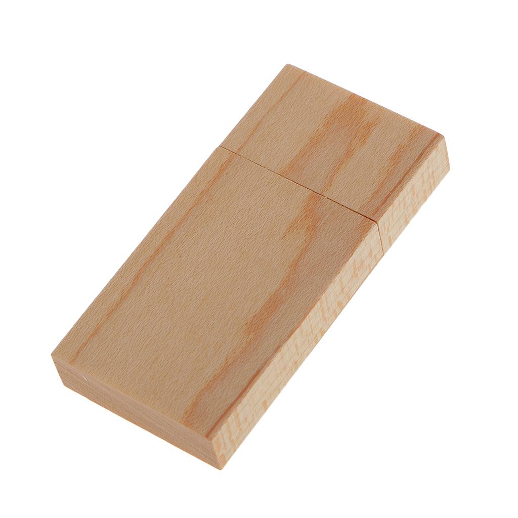 16GB Maple Wood Cuboid USB 2.0 Memory Stick Flash Drive with Wooden Box