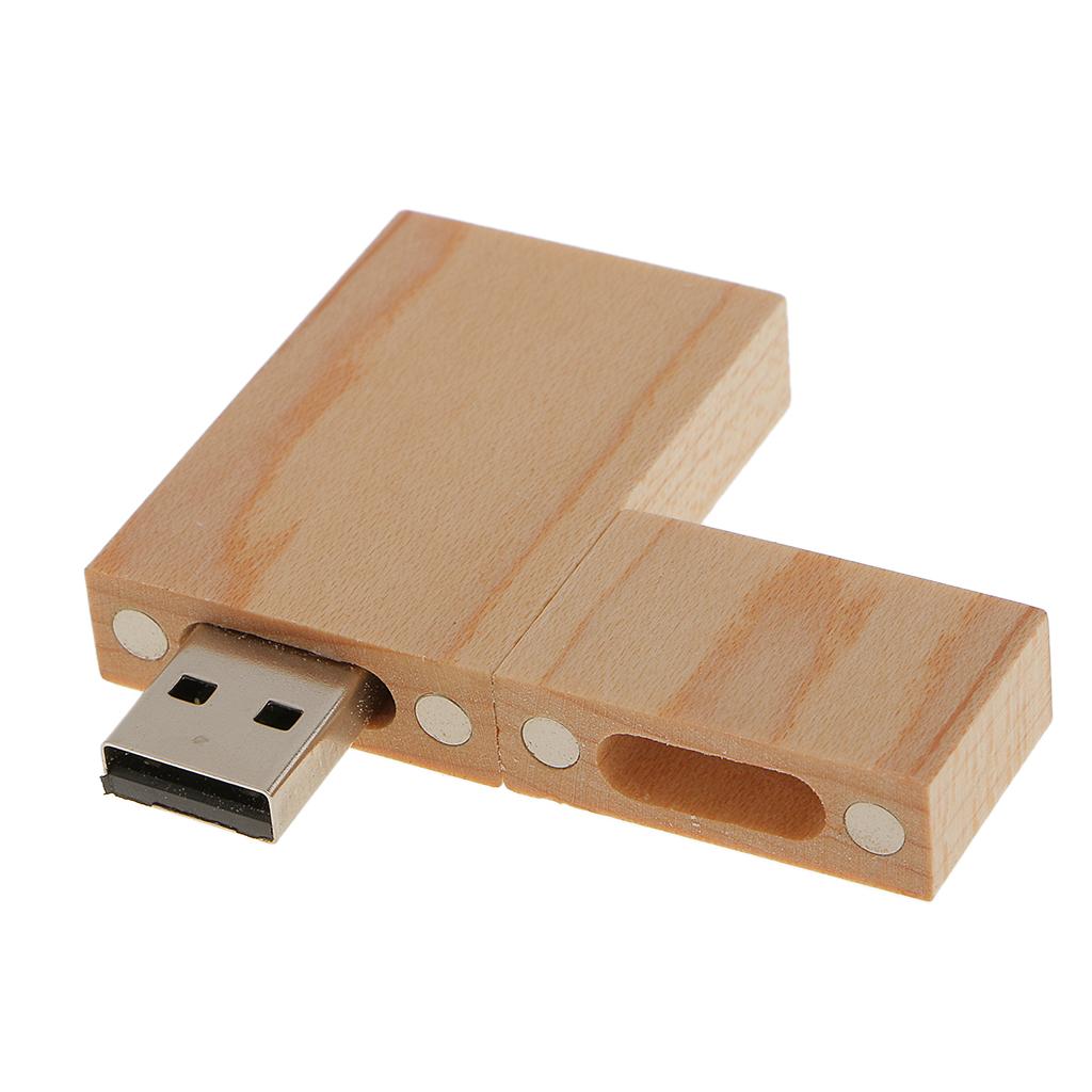 16GB Maple Wood Cuboid USB 2.0 Memory Stick Flash Drive with Wooden Box