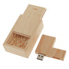 16GB Maple Wood Cuboid USB 2.0 Memory Stick Flash Drive with Wooden Box