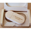 4GB Maple Wood Oval USB2.0 Memory Stick Flash Drive with Wooden Box