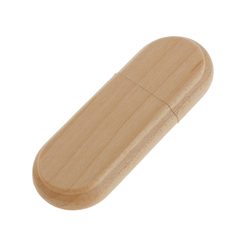 4GB Maple Wood Oval USB2.0 Memory Stick Flash Drive with Wooden Box