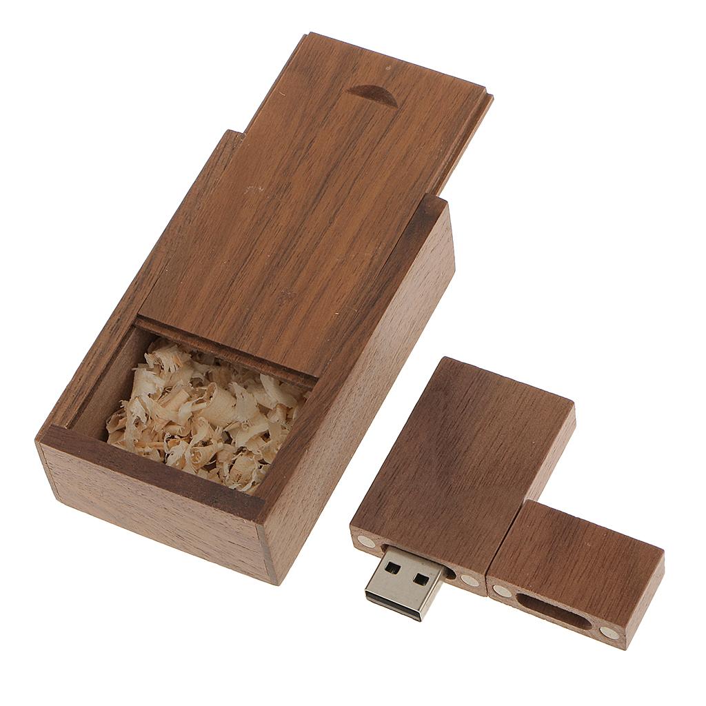 16GB Walnut Wood USB 2.0 Memory Stick Flash Drive with Wooden Box