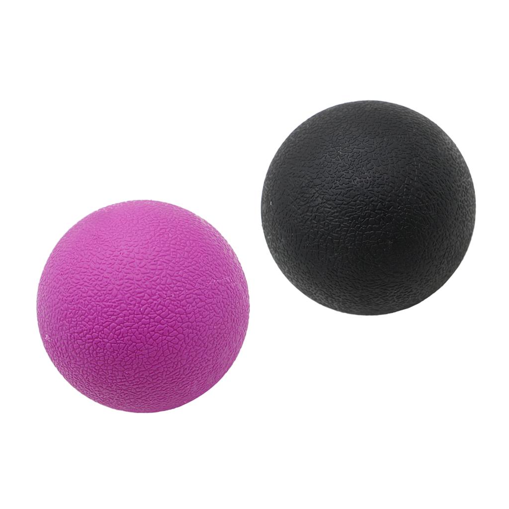 Deep Tissue Lacrosse Myofascial Massage Ball for Back Neck Black Purple