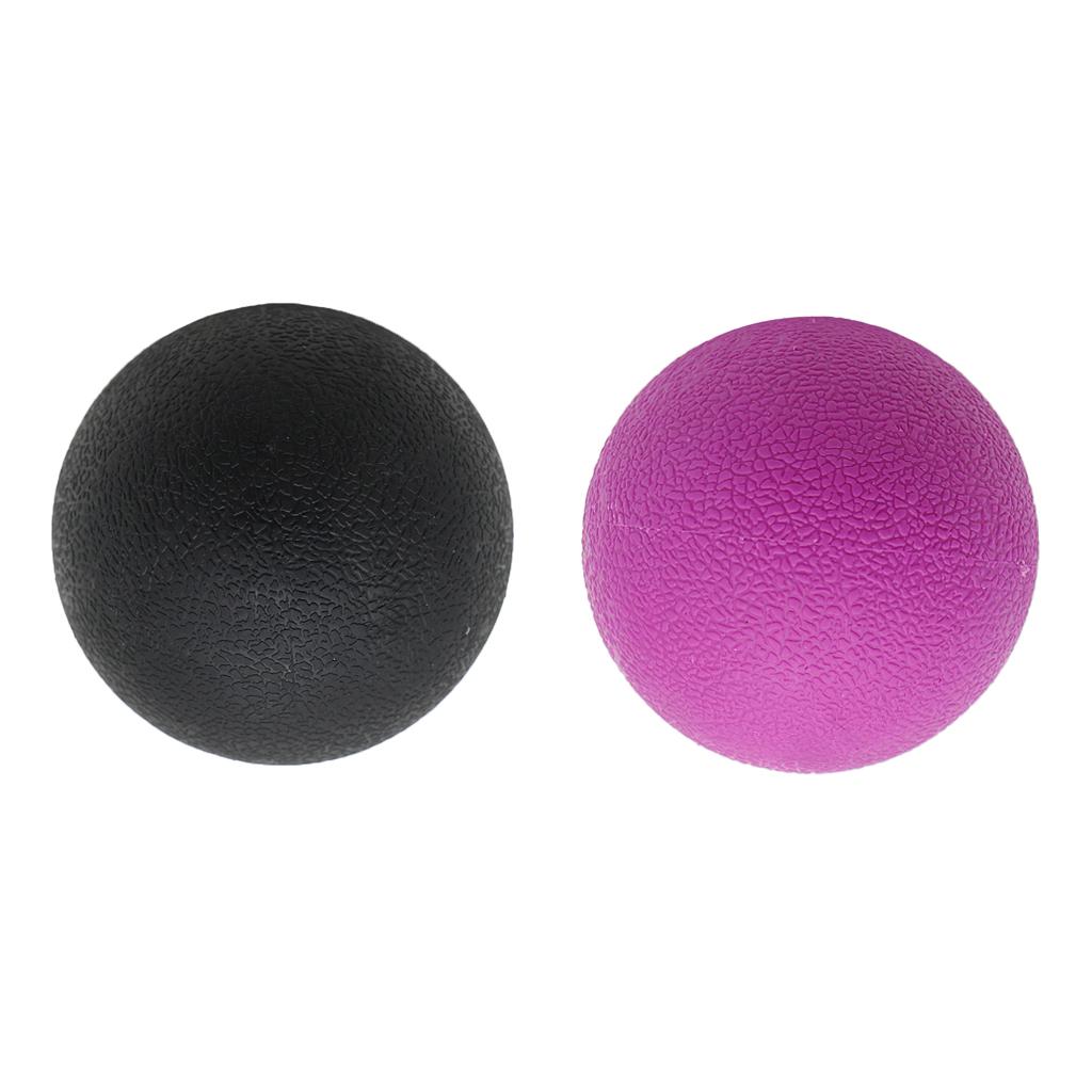 Deep Tissue Lacrosse Myofascial Massage Ball for Back Neck Black Purple