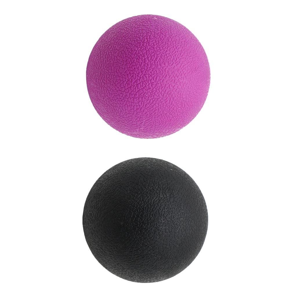 Deep Tissue Lacrosse Myofascial Massage Ball for Back Neck Black Purple