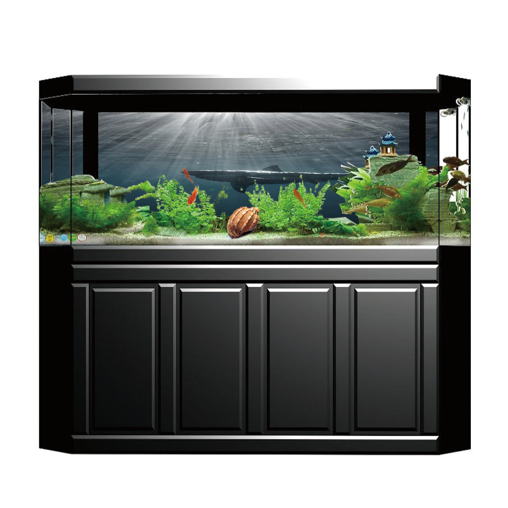 Aquarium Fish Tank HD One Side Adhesive Background Shark Picture S