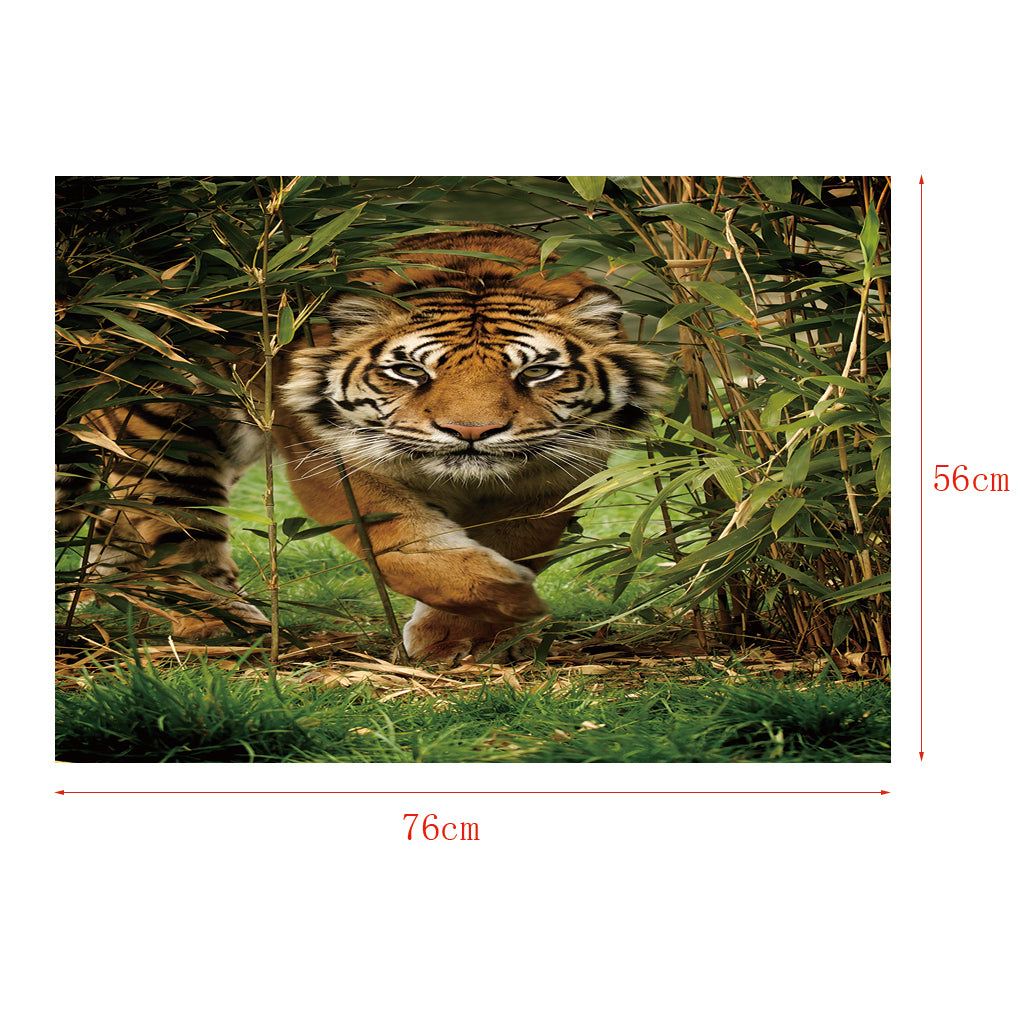 3D Aquarium Background Fish Tank Backdrop Lion Wallpaper Sticker 76x56cm