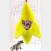 Animals Small Pet Sugar Glider Cage Pouch, Hamster Hanging Bed Yellow