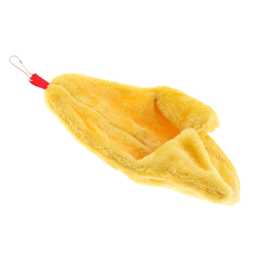 Animals Small Pet Sugar Glider Cage Pouch, Hamster Hanging Bed Yellow