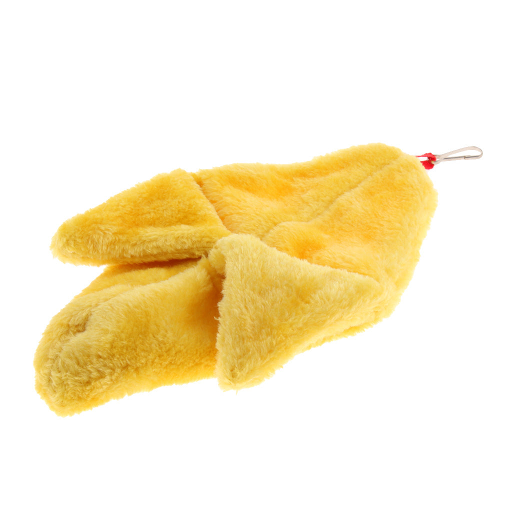 Animals Small Pet Sugar Glider Cage Pouch, Hamster Hanging Bed Yellow