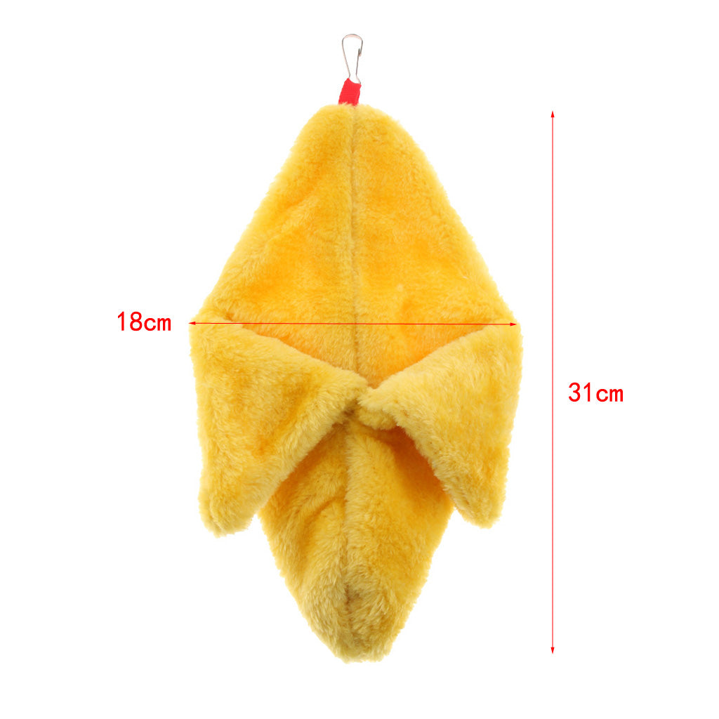 Animals Small Pet Sugar Glider Cage Pouch, Hamster Hanging Bed Yellow