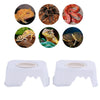 2 pcs 2 in 1 Plastic Small Reptile Lizard Food Water Dish Hiding Cave White