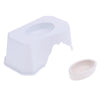 2 pcs 2 in 1 Plastic Small Reptile Lizard Food Water Dish Hiding Cave White