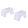 2 pcs 2 in 1 Plastic Small Reptile Lizard Food Water Dish Hiding Cave White