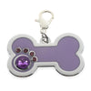 5x Pet Dog Cat ID Tag Bone Shaped Jewelry Tag Metal Necklace Pendant  Purple