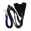 Flexible Hands-Free Running Training Leash with Reflective Stitching Blue S