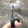 Flexible Hands-Free Running Training Leash with Reflective Stitching Blue S