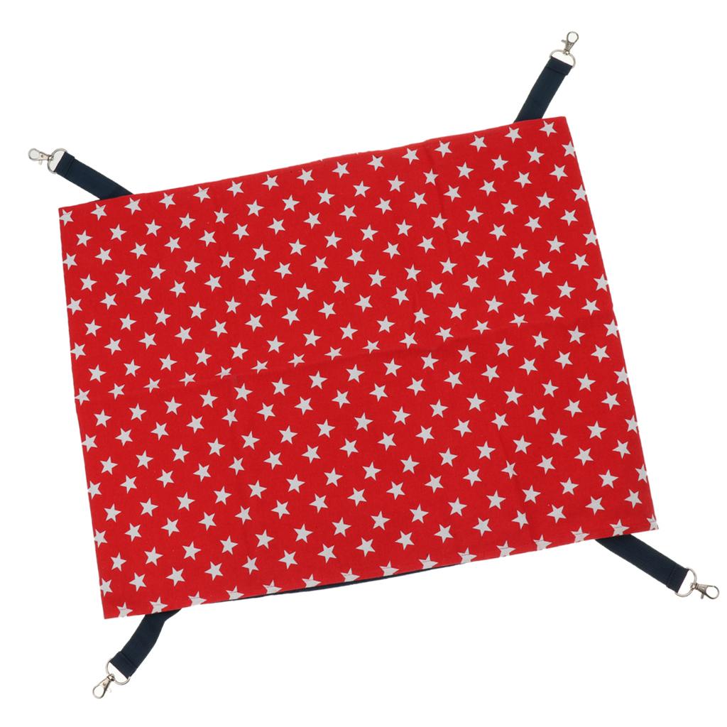 Cat Rabbit Rat Hanging Hammock Bed Oxford Fabric Fleece Mat  Red