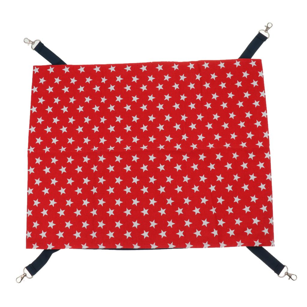 Cat Rabbit Rat Hanging Hammock Bed Oxford Fabric Fleece Mat  Red