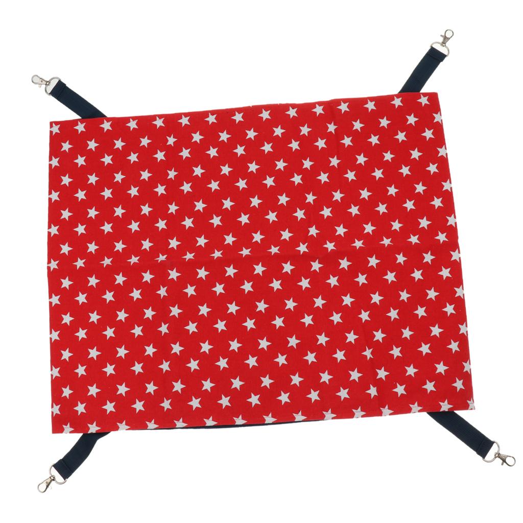 Cat Rabbit Rat Hanging Hammock Bed Oxford Fabric Fleece Mat  Red