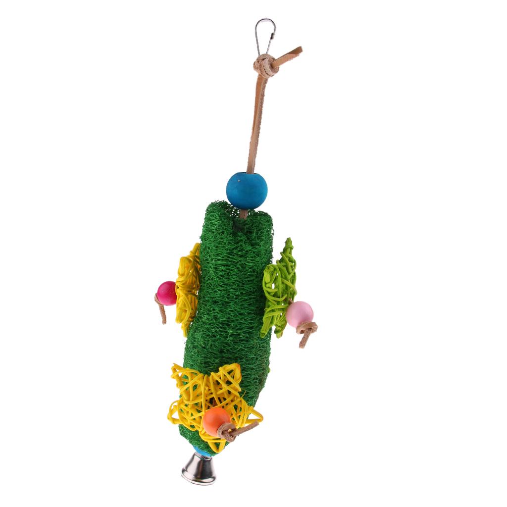 Bird Hanging Chew Toy Parrot Chewing Toy with a Bell Teeth Care Supplies ##2