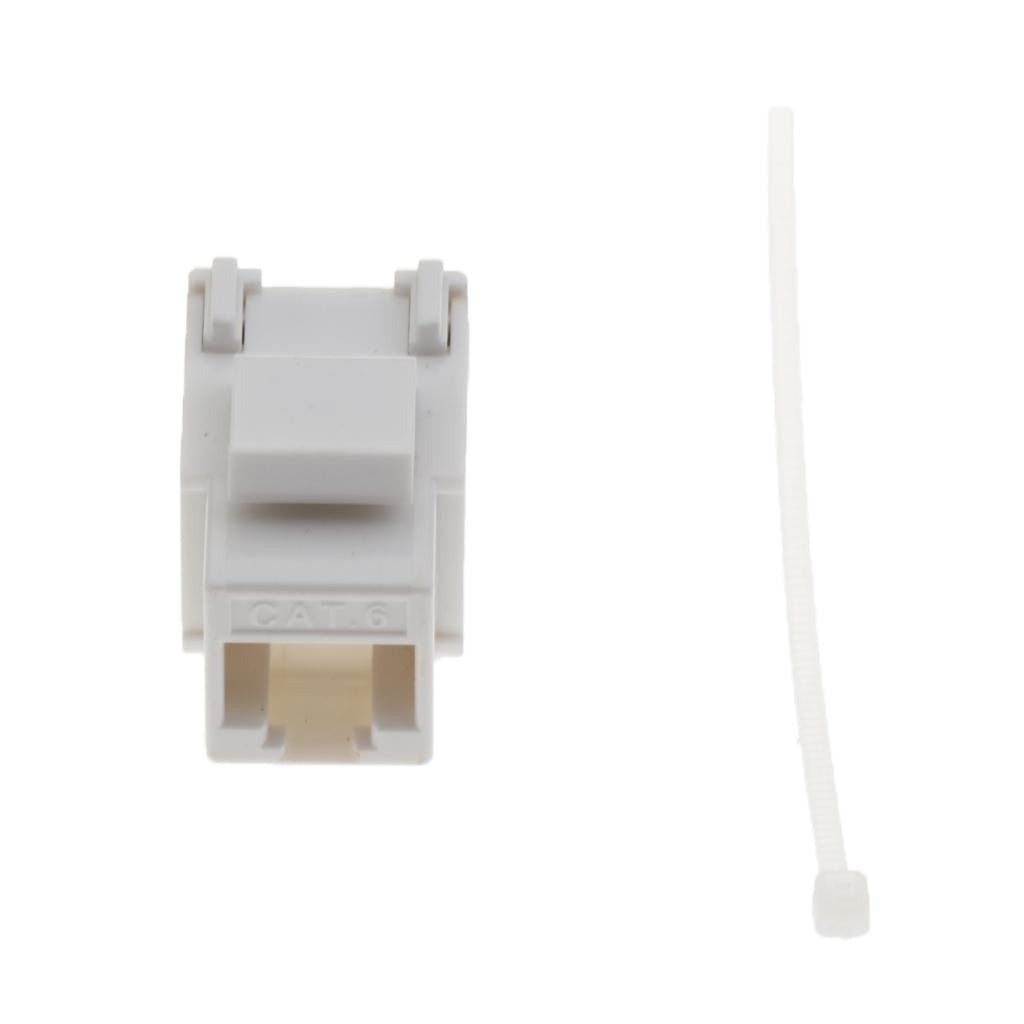 10pcs RJ45 CAT6 Keystone Jack Module Network Connector Enternet Module White