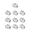 10pcs RJ45 CAT6 Keystone Jack Module Network Connector Enternet Module White