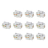 10pcs RJ45 CAT6 Keystone Jack Module Network Connector Enternet Module White