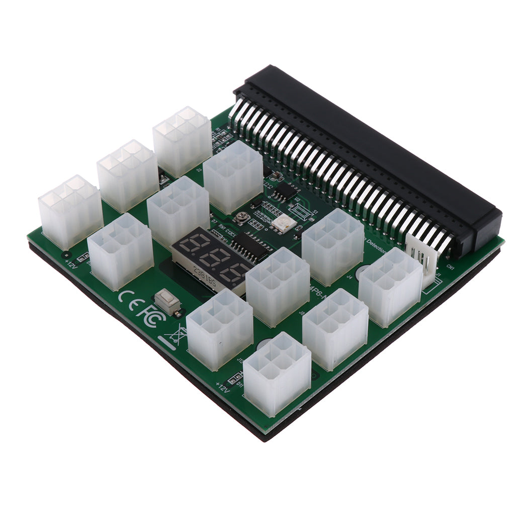 Mini 6 Pin Plugs Breakout Board With Power On/Off Switch for Bitcoin Mining