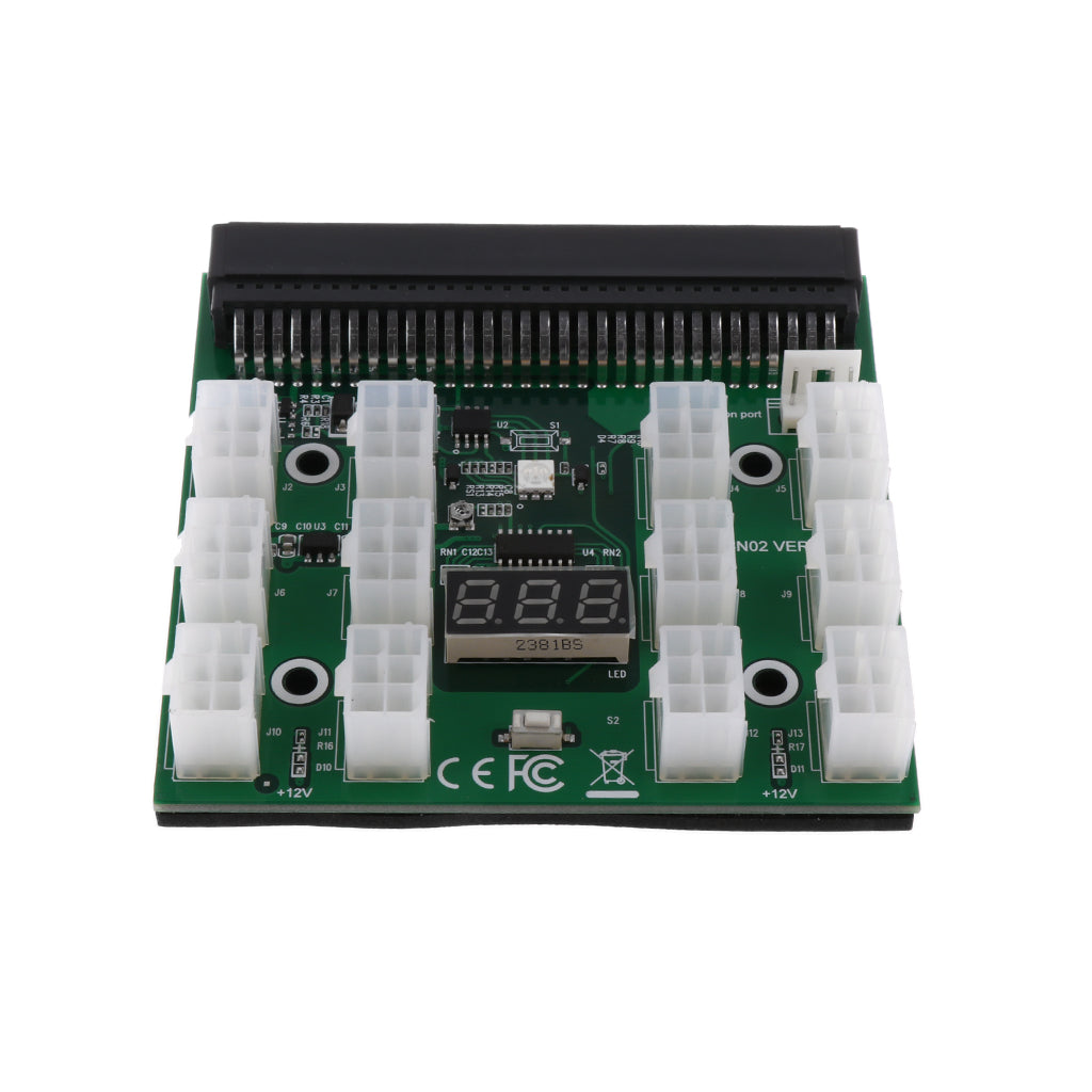 Mini 6 Pin Plugs Breakout Board With Power On/Off Switch for Bitcoin Mining