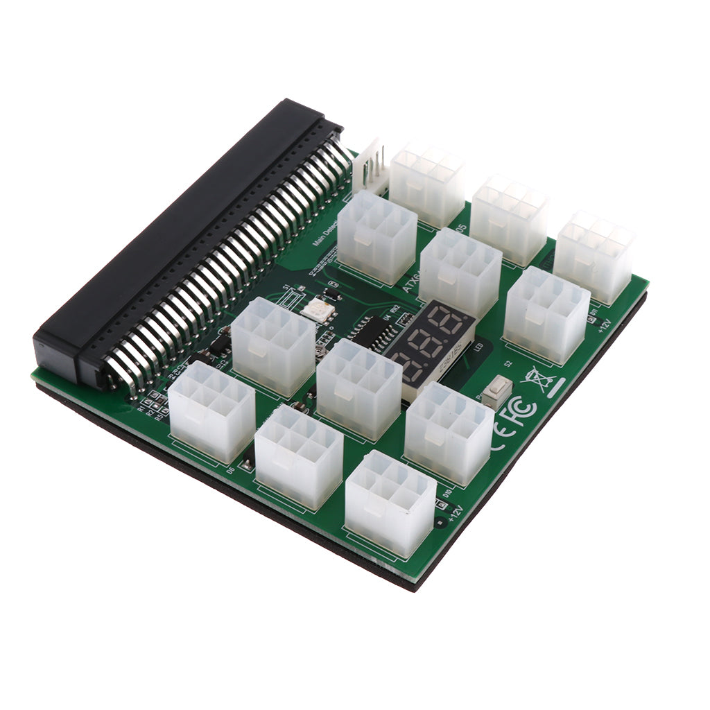 Mini 6 Pin Plugs Breakout Board With Power On/Off Switch for Bitcoin Mining