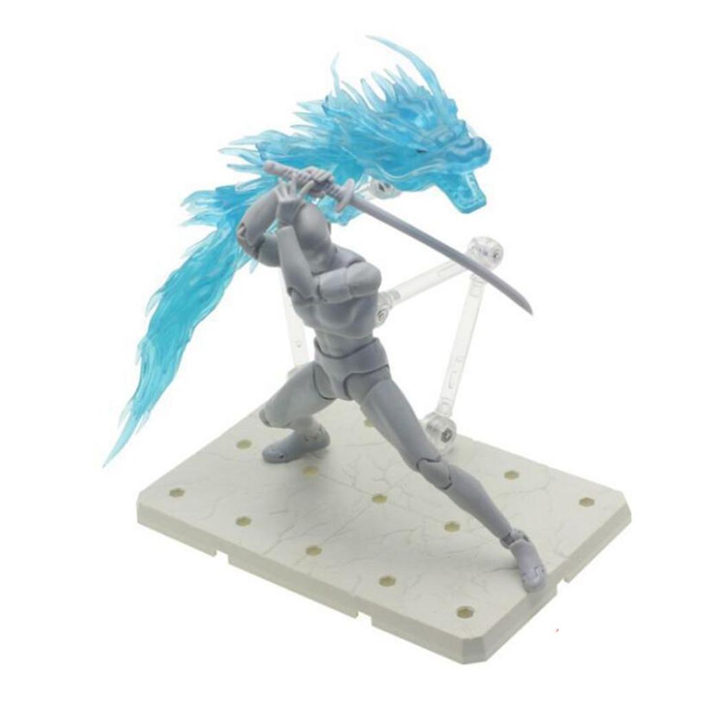 Support Dragon Figure Brackets for XH-025 Saint Seiya Myth Soul Model Blue