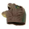 Simulation Tyrannosaurus Head Hand Puppet Dinosaur Figure Toy Kids Toy brown