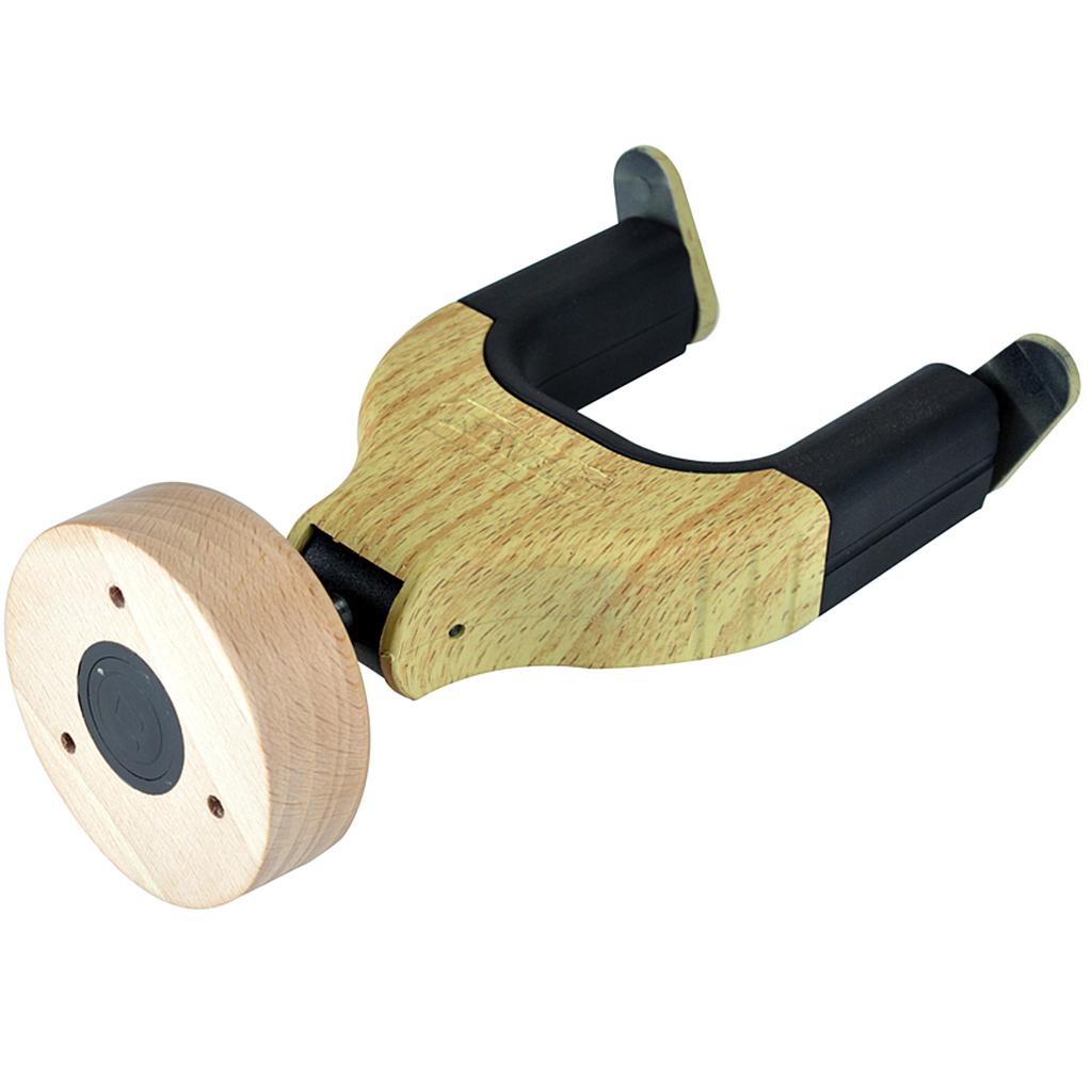 Guitar Hanger Guitar Wall Hook Holder Safe Lock for Guitar Wood Color