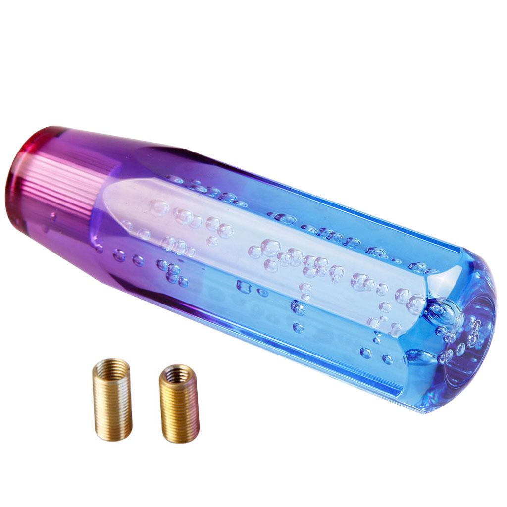 Car M12X1.25 Gear Shift Lever Shifter Knob Crystal Bubble  Blue and Purple