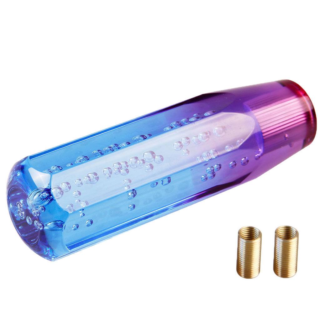 Car M12X1.25 Gear Shift Lever Shifter Knob Crystal Bubble  Blue and Purple