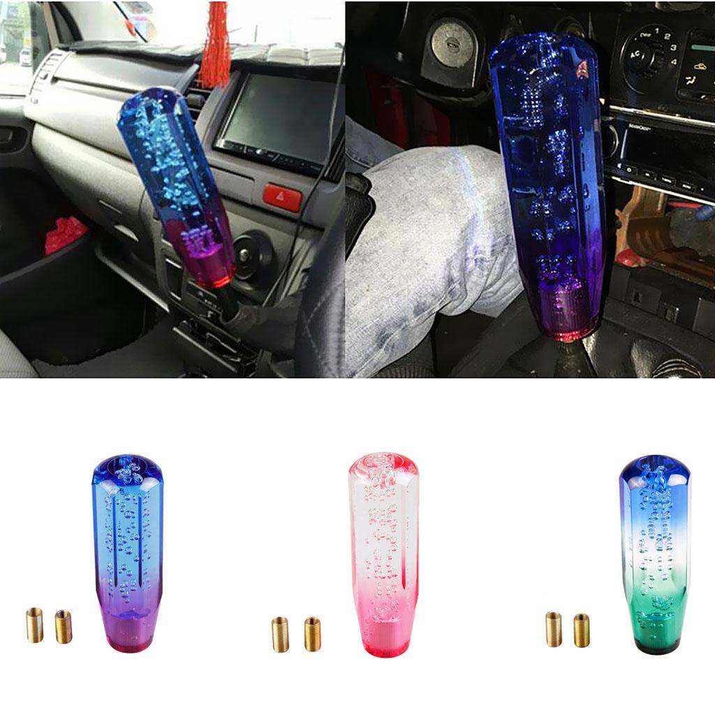 Car M12X1.25 Gear Shift Lever Shifter Knob Crystal Bubble  Blue and Purple