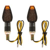 2x Universal Motorcycle Bike LED Turn Signal Blinker Lights Indicator Amber