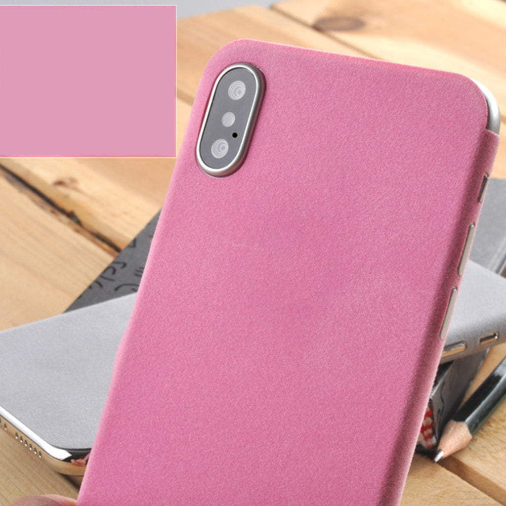 Mobile Phone Back Soft Plush Film Sticker for iPhone Pink iPhone XR