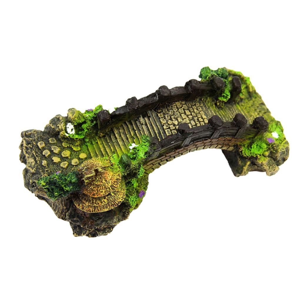 Water Ornament For Fish Tank Cave Decor Landscape Aquarium Arch Bridge S