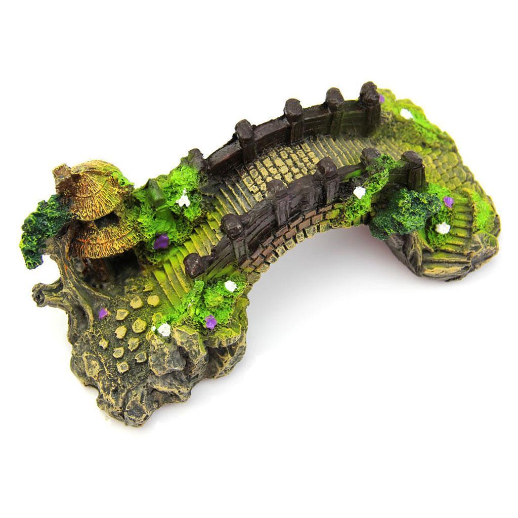 Water Ornament For Fish Tank Cave Decor Landscape Aquarium Arch Bridge S