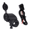 5V 4.2A Dual USB Port Charger with Red LED Ring Light for 22mm Handlebar